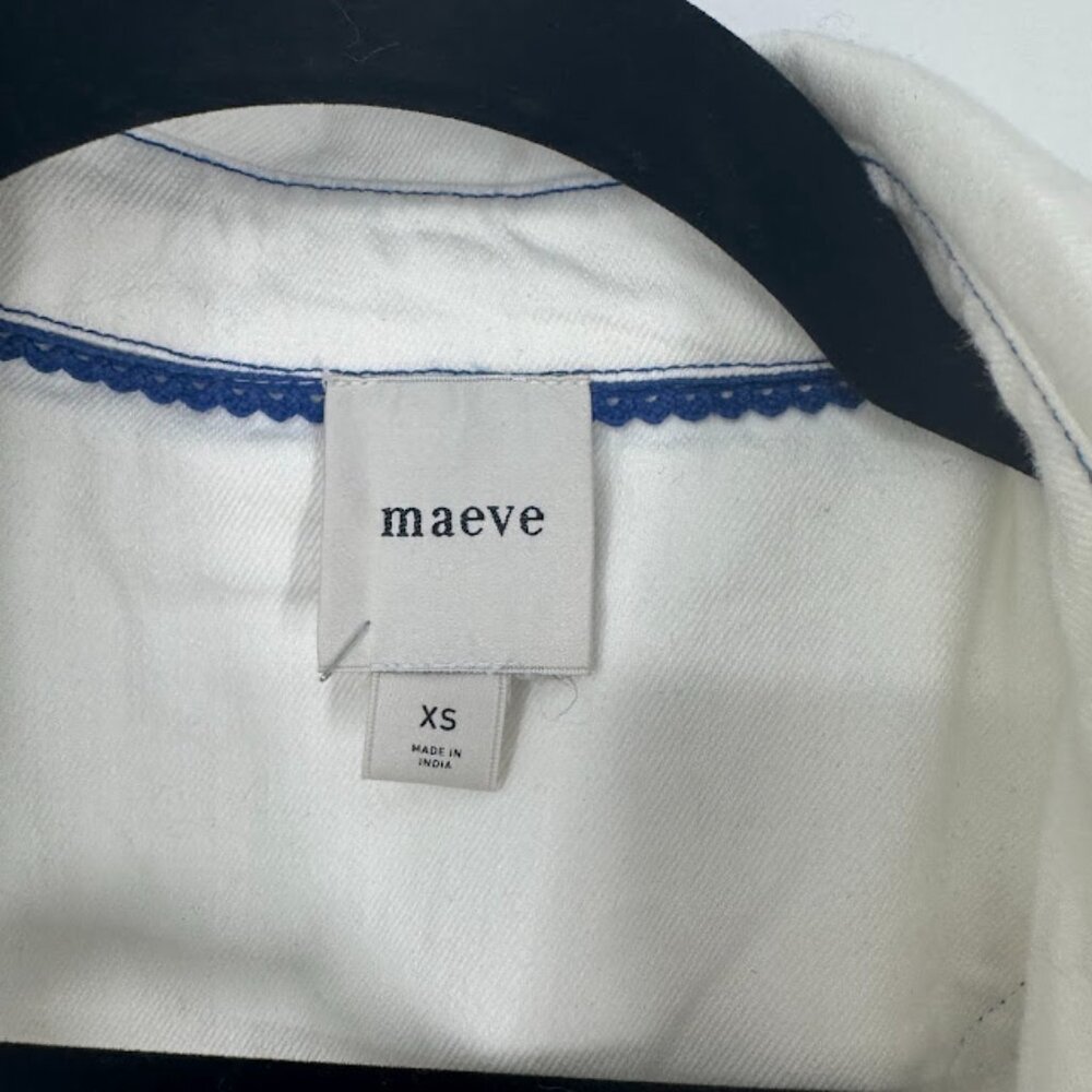 Maeve The Bettina Denim Tiered Mini Shirt Dress Size XS - Picture 8 of 14